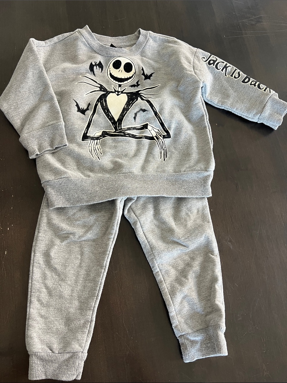 Nightmare Before Christmas Jack Skellington Fleece Sweatshirt and Pants Set